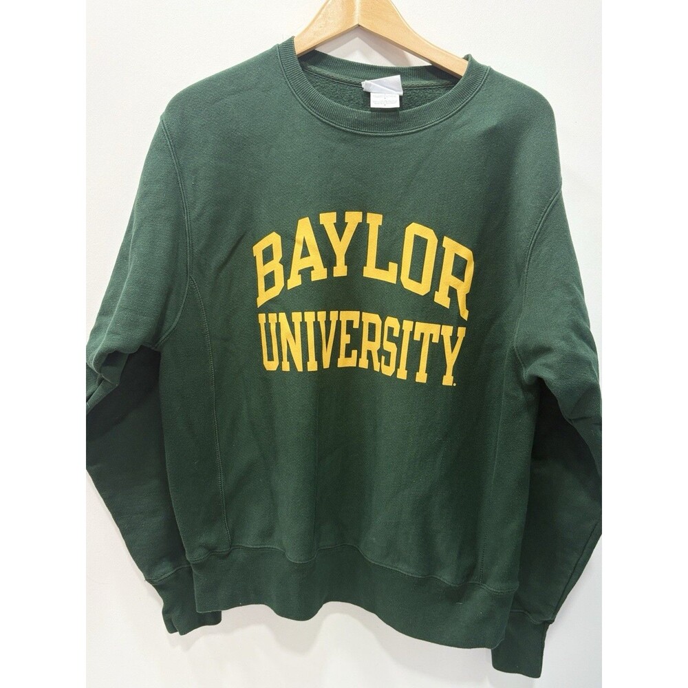 Champion Reverse Weave Baylor University Bears Crewneck Sweatshirt Green Medium